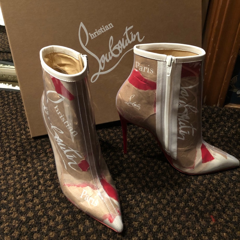 Christian Louboutin So Kate Booty 100mm PVC/Loubikraft/Pat